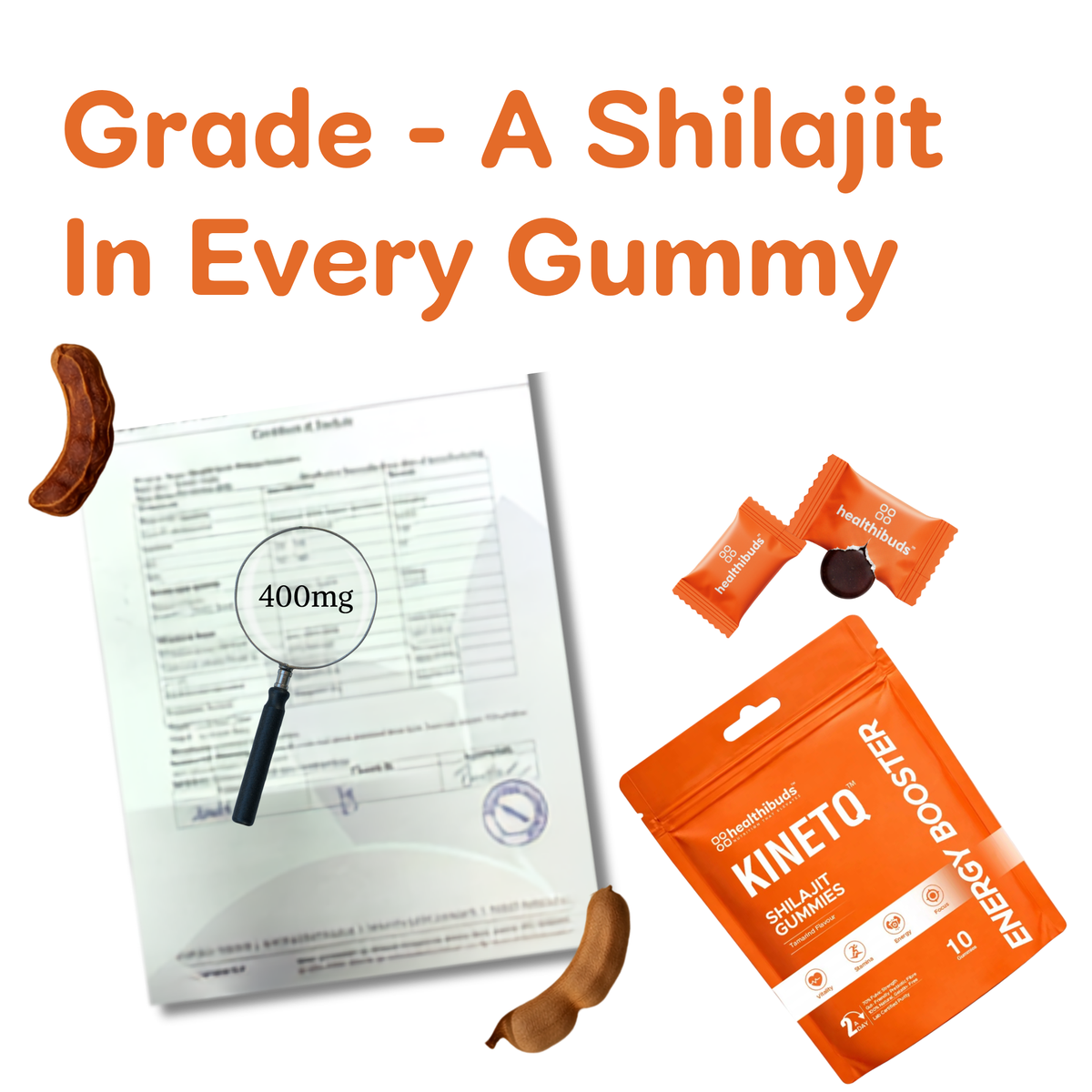 Shilajit Energy Gummies for Men Women