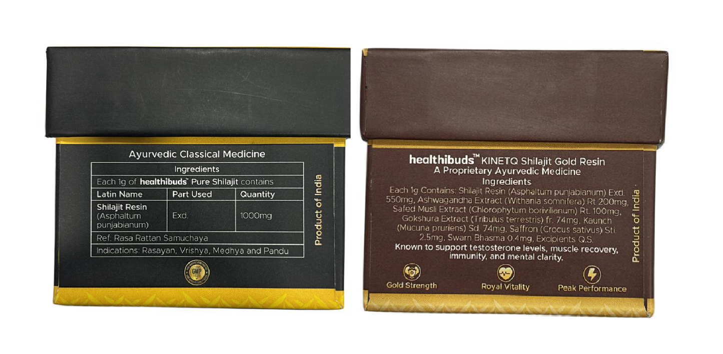 KINETQ Shilajit Wellness Duo - for Strength, Energy and Stress Adaptability