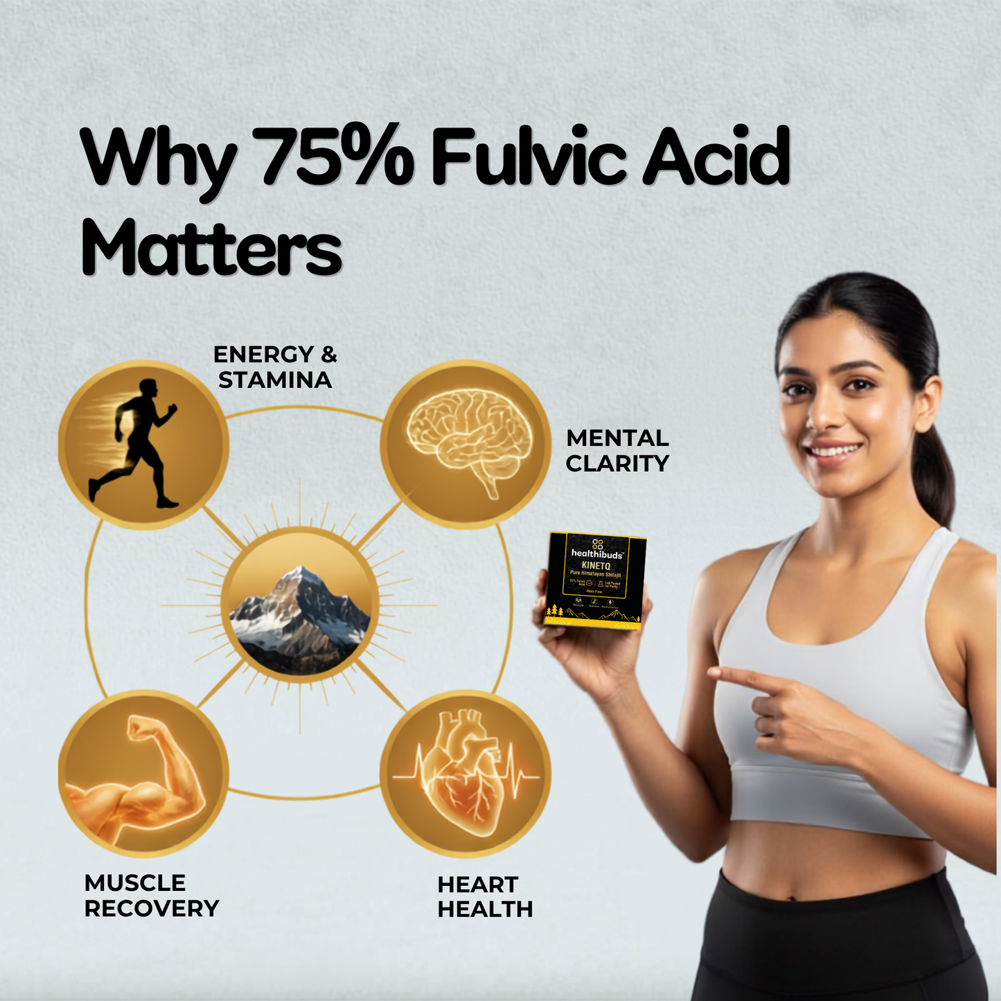 KINETQ Pure Shilajit Resin Combo with 75% Fulvic Acid