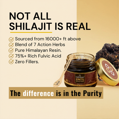 KINETQ Shilajit /Shilajeet Gold Resin | Blend of 7 Herbs