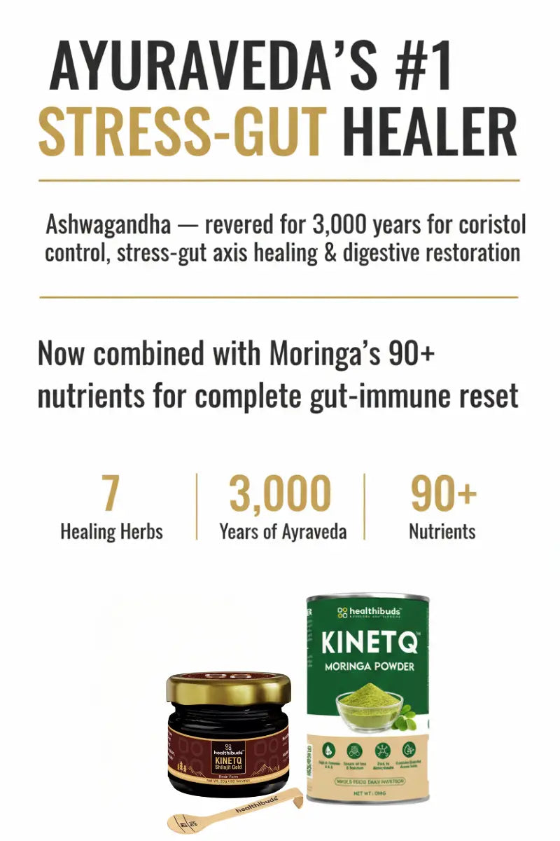 The Gut-Immune Reset | Shilajit Gold Resin + Moringa 100g | Gut Health & Immunity Combo
