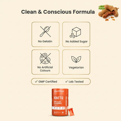Product packaging with 'Clean & Conscious Formula' features on a beige background