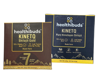 healthibuds shilajit / shilajeet resin combo pack - best resin for strength , peak performance and mental clarity 