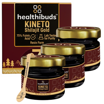 Shilajit Gold Resin Blend of 7 Ayurvedic Herbs - Pack of 3