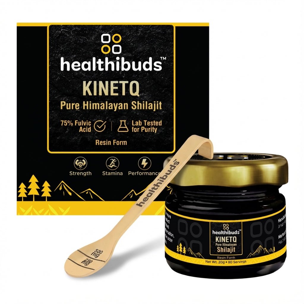 KINETQ Pure Himalayan Shilajit Resin | >75% Fulvic Acid & 85+ Trace Minerals - Healthibuds