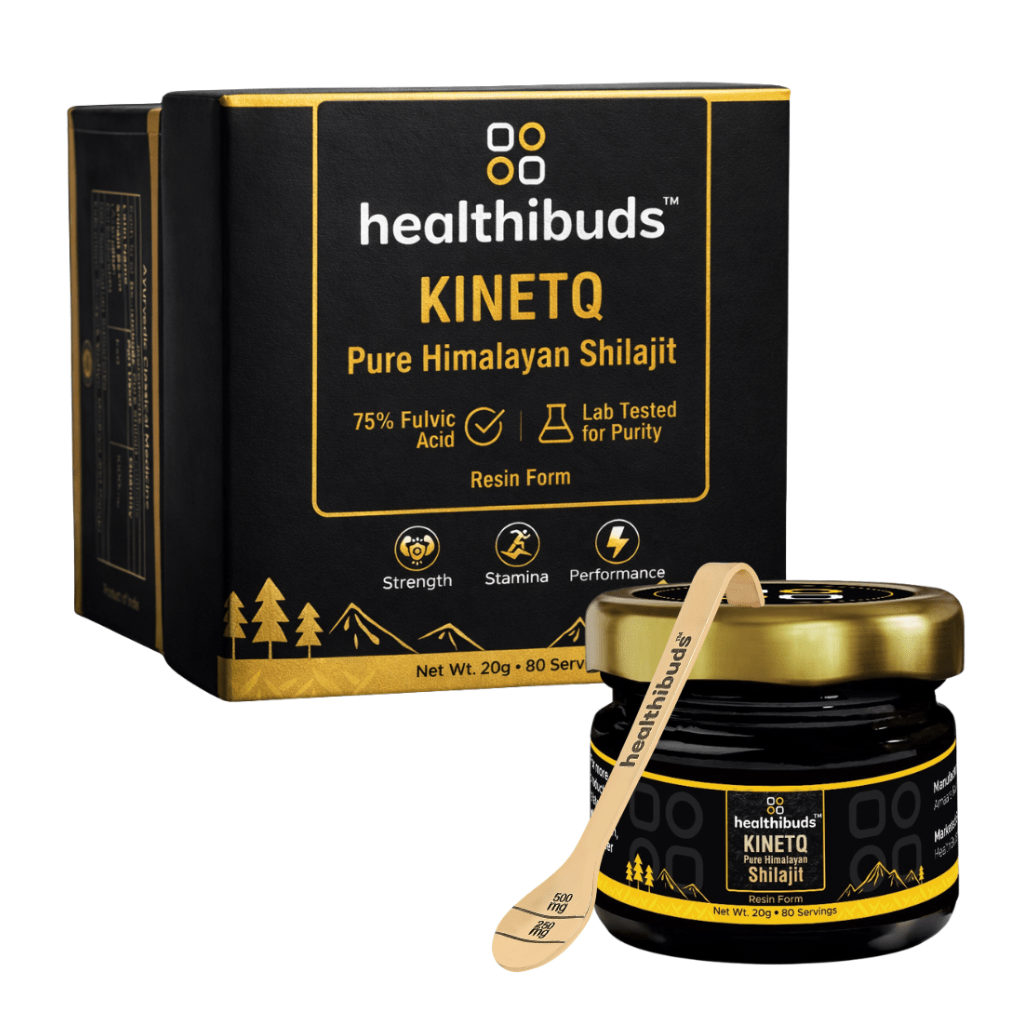 KINETQ Pure Himalayan Shilajit Resin | 75%+ Fulvic Acid & 85+ Trace Minerals - Healthibuds