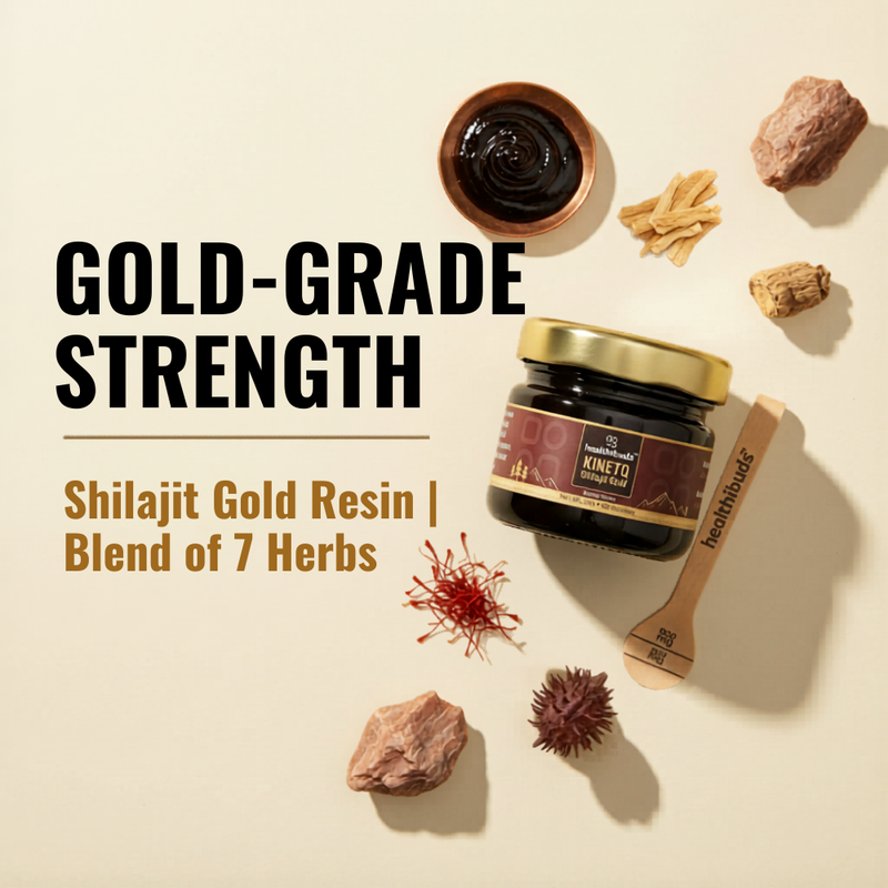 KINETQ Shilajit /Shilajeet Gold Resin | Blend of 7 Herbs