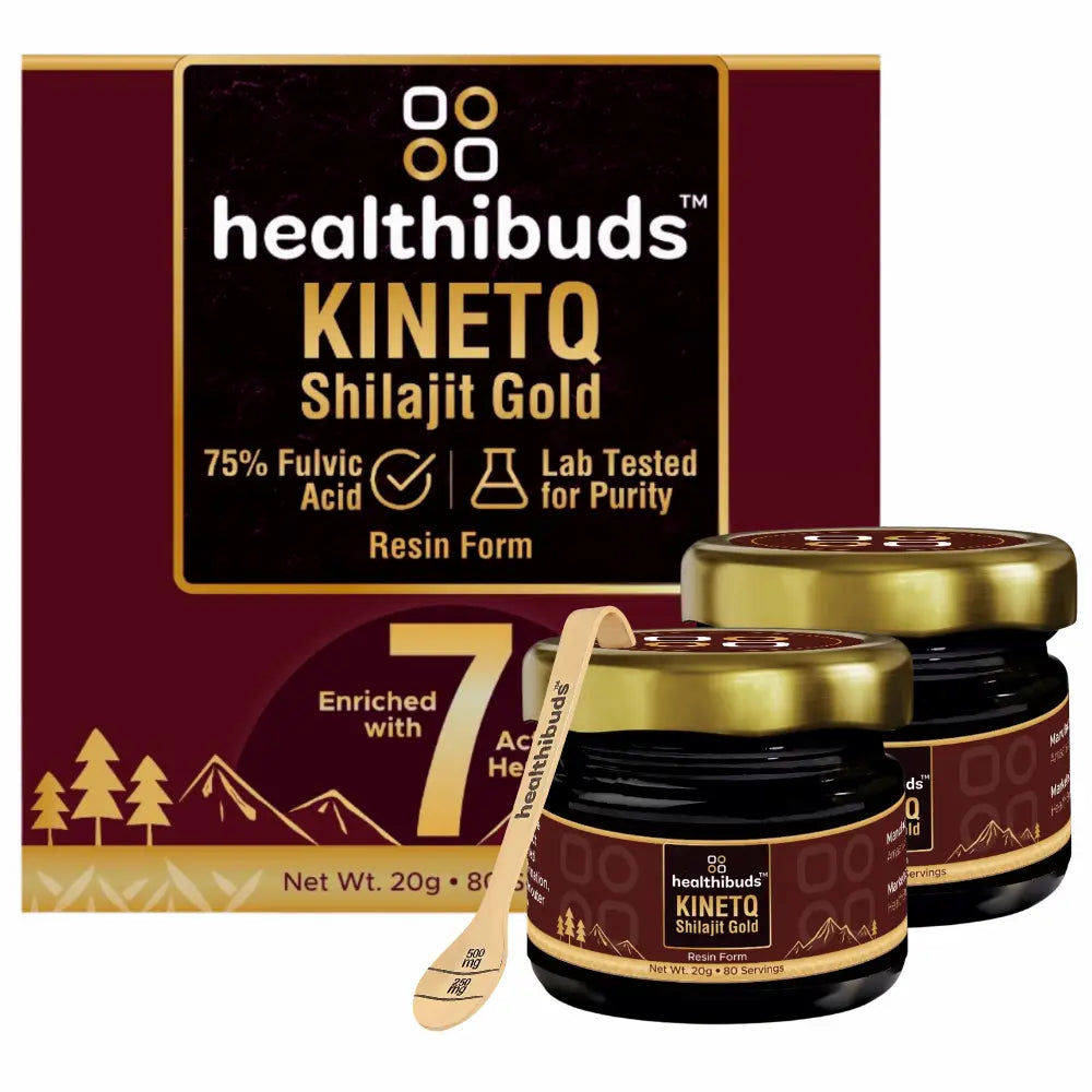 KINETQ Shilajit Gold Resin Combo with 7 Herbs