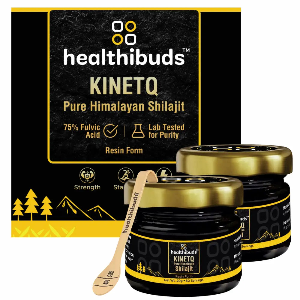 KINETQ Pure Shilajit Resin Combo with 75% Fulvic Acid