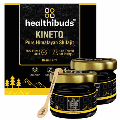KINETQ Pure Shilajit Resin Combo with 75% Fulvic Acid