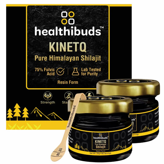 KINETQ Pure Shilajit Resin Combo with 75% Fulvic Acid