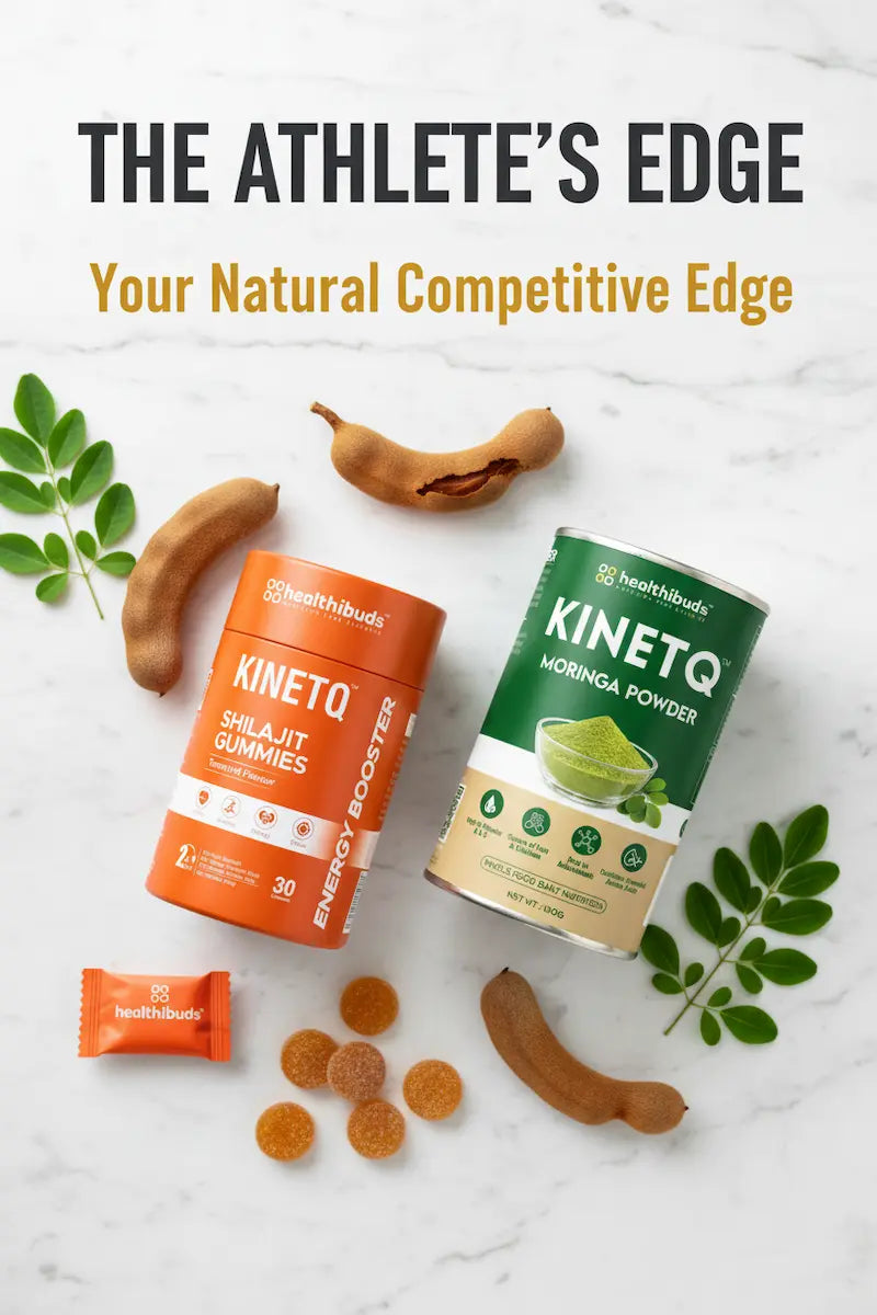 The Athlete's Edge | Shilajit Gummies 30-Pack + Moringa 100g | Sports Performance Combo