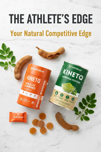 The Athlete's Edge | Shilajit Gummies 30-Pack + Moringa 100g | Sports Performance Combo