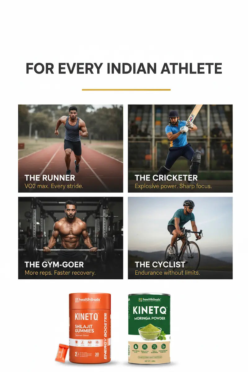 The Athlete's Edge | Shilajit Gummies 30-Pack + Moringa 100g | Sports Performance Combo