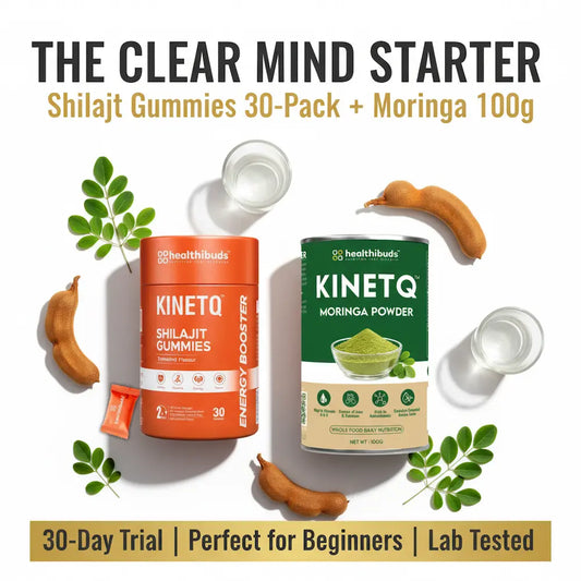The Clear Mind Starter | Shilajit Gummies 30-Pack + Moringa 100g | Focus Combo