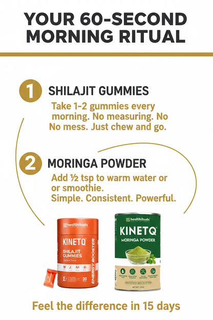 The Clear Mind Starter | Shilajit Gummies 30-Pack + Moringa 100g | Focus Combo