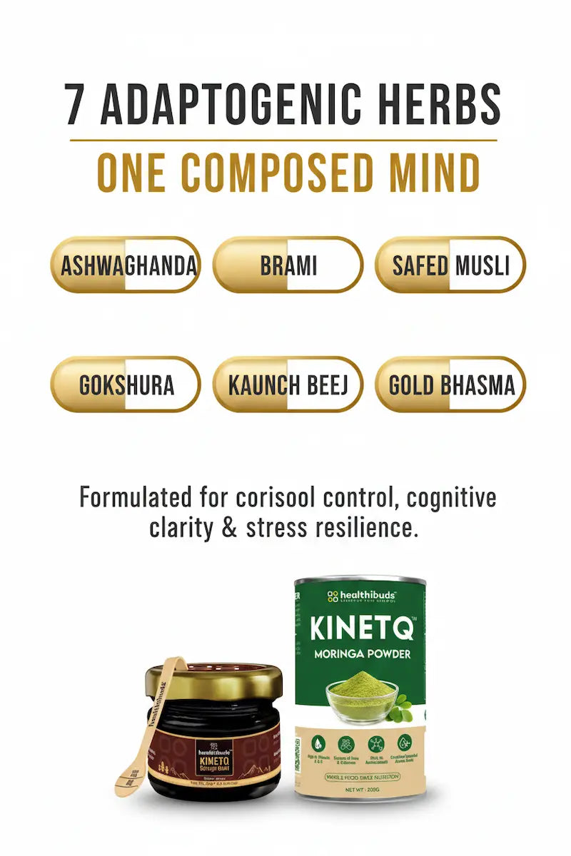 The Composed Leader | Shilajit Gold Resin + Moringa 100g | Stress & Leadership Performance Combo