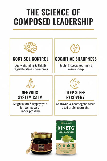 The Composed Leader | Shilajit Gold Resin + Moringa 100g | Stress & Leadership Performance Combo