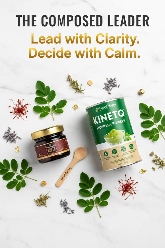 The Composed Leader | Shilajit Gold Resin + Moringa 100g | Stress & Leadership Performance Combo