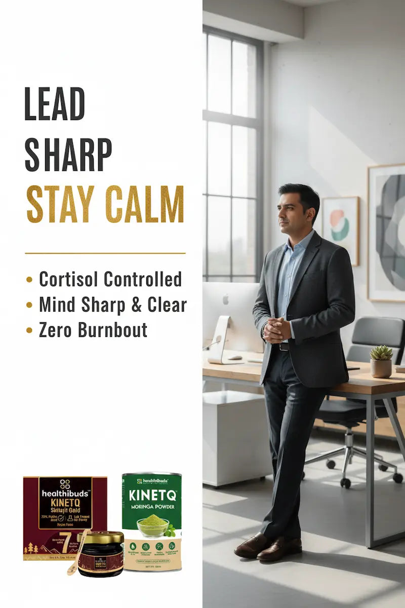 The Composed Leader | Shilajit Gold Resin + Moringa 100g | Stress & Leadership Performance Combo