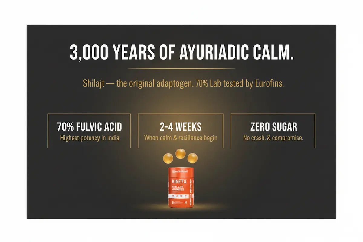 The Daily Calm | KINETQ Shilajit Gummies 30-Pack | Tangy Tamarind