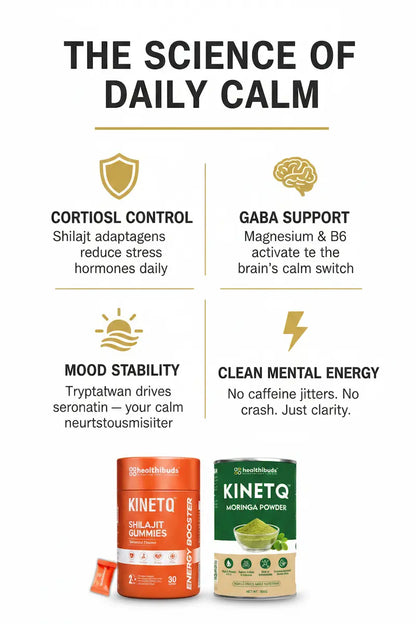The Daily Composure Stack | Shilajit Gummies 30-Pack + Moringa 100g | Daily Wellness Combo