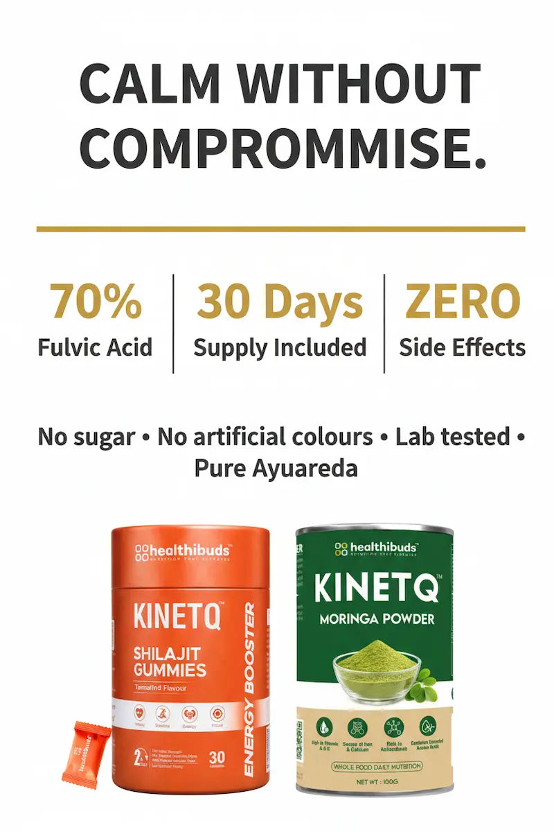 The Daily Composure Stack | Shilajit Gummies 30-Pack + Moringa 100g | Daily Wellness Combo