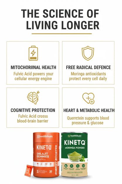 The Deep Longevity Protocol | Shilajit Gummies 30-Pack + Moringa 100g | Daily Wellness Combo