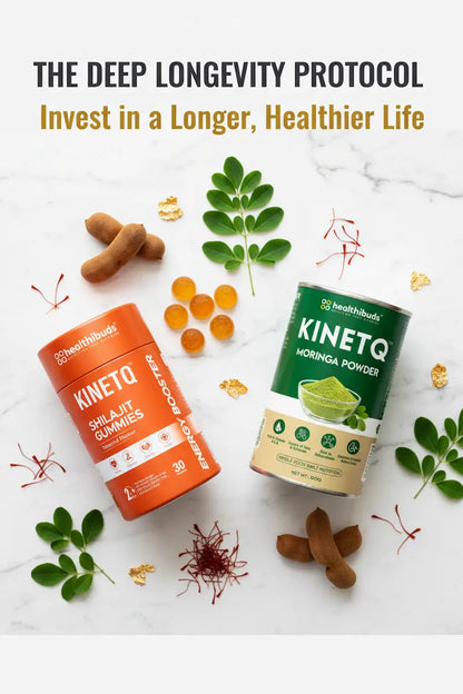 The Deep Longevity Protocol | Shilajit Gummies 30-Pack + Moringa 100g | Daily Wellness Combo
