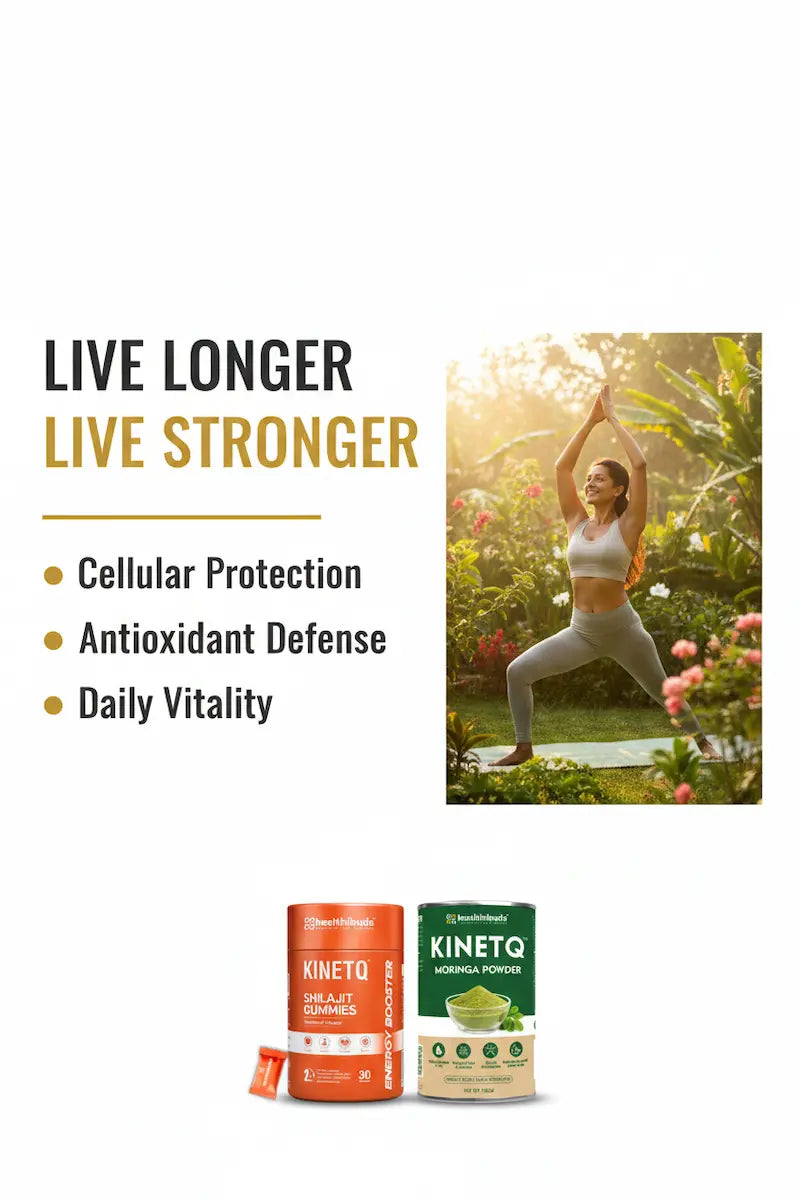 The Deep Longevity Protocol | Shilajit Gummies 30-Pack + Moringa 100g | Daily Wellness Combo