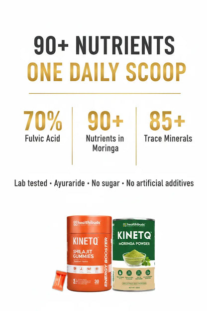 The Deep Longevity Protocol | Shilajit Gummies 30-Pack + Moringa 100g | Daily Wellness Combo