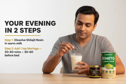 The Deep Rest Pack | Shilajit Resin + Moringa 100g | Stress Relief Combo