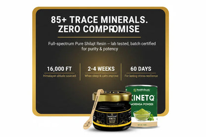 The Deep Rest Pack | Shilajit Resin + Moringa 100g | Stress Relief Combo