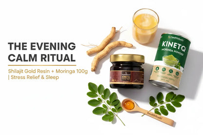 The Evening Calm Ritual | Shilajit Gold Resin + Moringa 100g