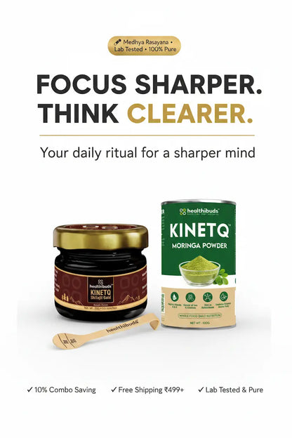 The Focus Ritual | Shilajit Gold Resin + Moringa 100g | Mental Clarity Combo