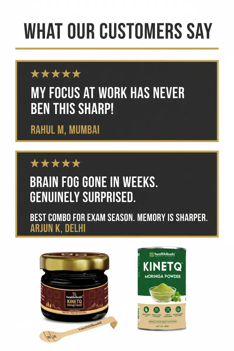 The Focus Ritual | Shilajit Gold Resin + Moringa 100g | Mental Clarity Combo