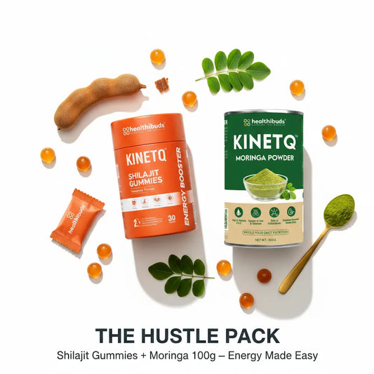 The Hustle Pack | Shilajit Gummies 30-Pack + Moringa 100g | Energy Bundle