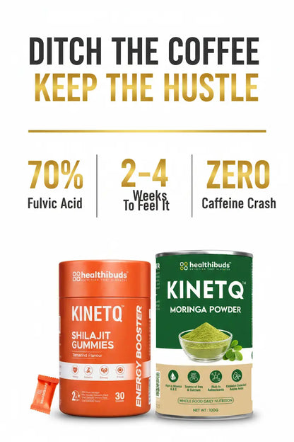 The Hustle Pack | Shilajit Gummies 30-Pack + Moringa 100g | Daily Energy Combo