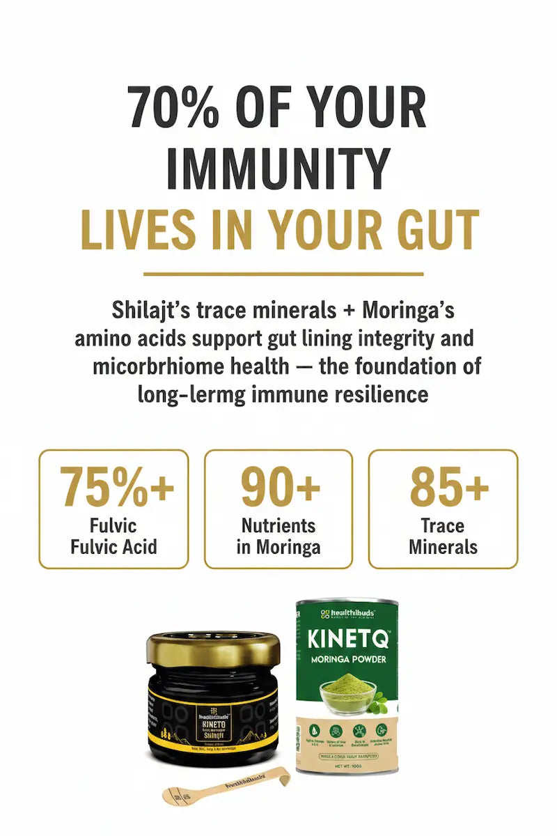 The Immunity Foundation | Shilajit Resin + Moringa 100g | Immunity Booster Combo