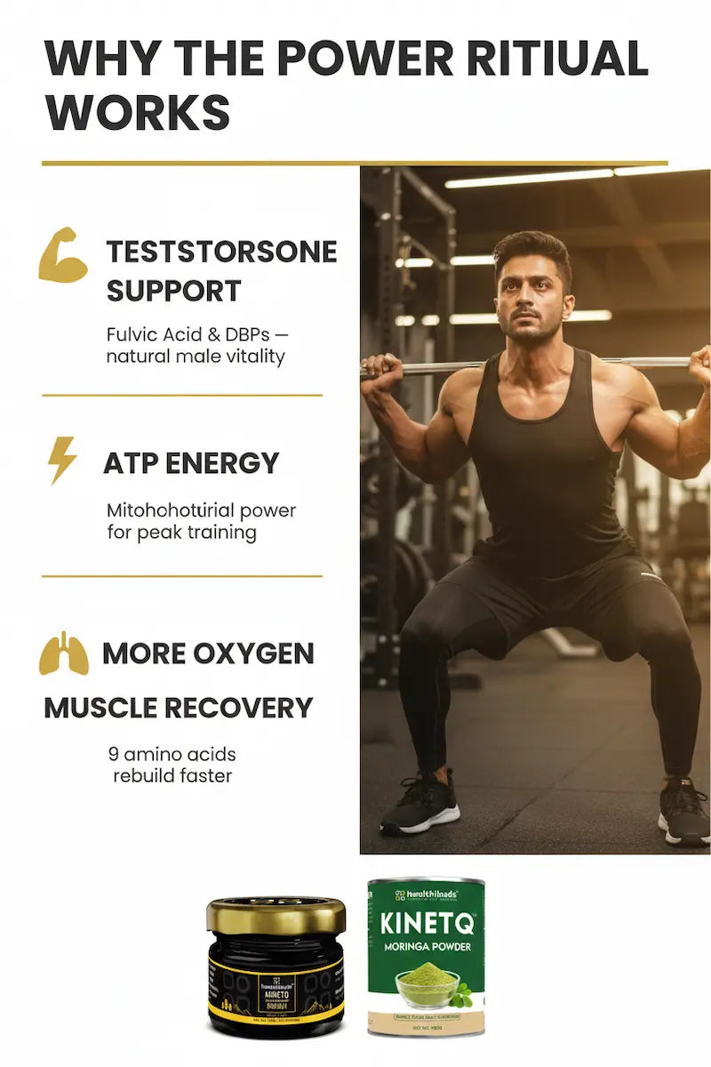 The Power Ritual | Shilajit Resin + Moringa 100g | Strength & Stamina Combo
