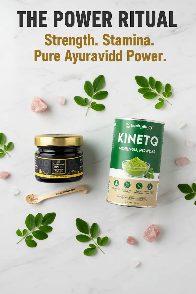 The Power Ritual | Shilajit Resin + Moringa 100g | Strength & Stamina Combo