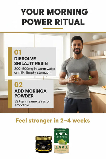 The Power Ritual | Shilajit Resin + Moringa 100g | Strength & Stamina Combo