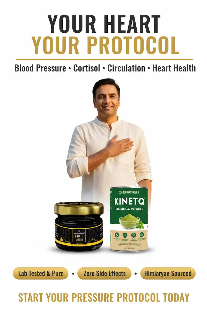 The Pressure Protocol | Shilajit Resin + Moringa 100g | Blood Pressure & Stress Support Combo