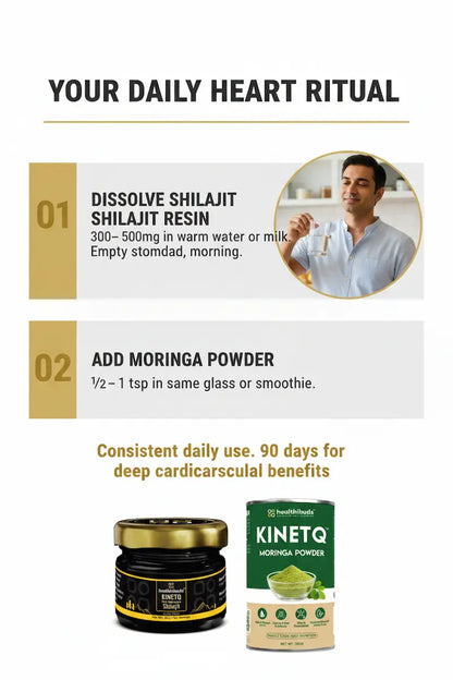 The Pressure Protocol | Shilajit Resin + Moringa 100g | Blood Pressure & Stress Support Combo