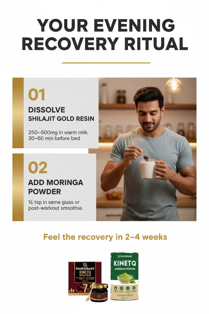 The Recovery Pack | Shilajit Gold Resin + Moringa 100g | Post-Workout Recovery Combo