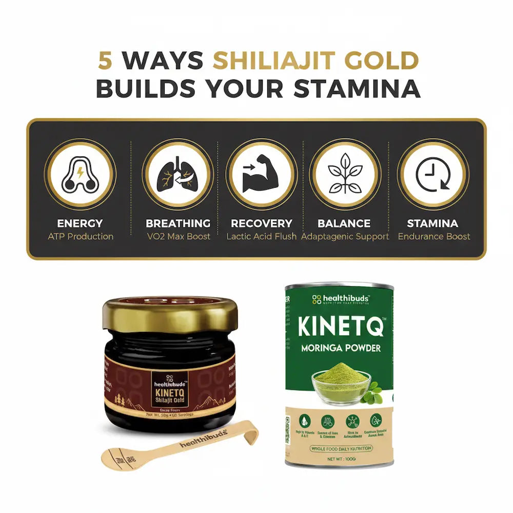 The Stamina Ritual | Shilajit Gold Resin + Moringa 100g
